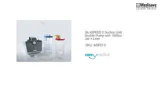 3A ASPEED 2 Suction Unit Double Pump with 1000cc Jar Liner ASP013