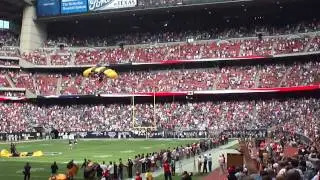 U.S. Army Golden Knights Parachute into Reliant Stadium