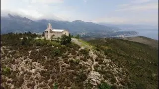 Santuario nostra Signora della Guardia giro ad anello con drone da Varazze