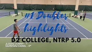 Division 2 College Tennis, #1 Doubles Highlights, NTRP 5.0