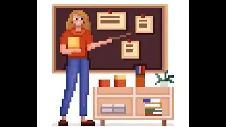 Pixel Art Daily Painting i colored Teacher # 819