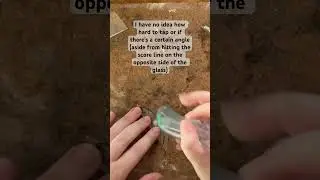 I mean&hellip; it worked 😂 #stainedglass #technique #tapping #cuttingglass #amsr #learning #new