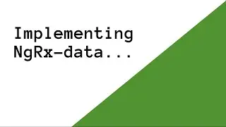 Implementing Ngrx-data ...