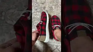 HEYDUDE Buffalo Plaid Flannel Comfortable Slip on Shoes #tiktokshopcreatorpicks #HEYDUDEpartner
