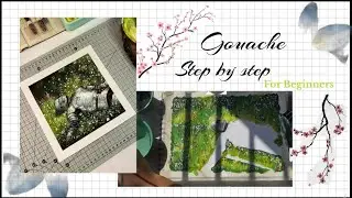 I bet even non artist can paint thiss gouache paint tutorial for beginners @sashacanpaint 