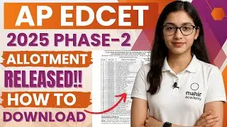 ap edcet second phase allotment | ap edcet phase 2 allotment | mahir academy