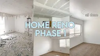 Home Reno Phase 1 - Scraping popcorn ceilings, painting, and carpet cleaning!
