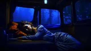 Calming Music for Asleep  Relaxing Rain on the car Sounds Music at Night | Peaceful Sleep