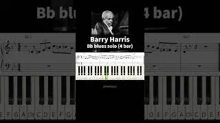 Barry Harris - Bb Blues solo (4 bars)