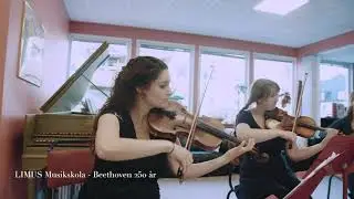 Junxi Qu + str&aring;kkvartett spelar Pianosonat Op 49/2 i G-dur: Tempo di menuetto (Beethoven)