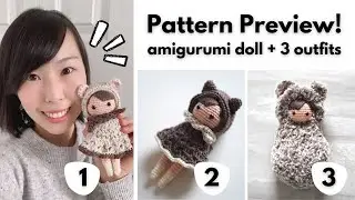 Mori Girl Doll &middot; Crochet Pattern Preview (Free Amigurumi Human Girl Body Base DIY Tutorial!)