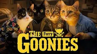 The Furry Goonies 😸😸🐶 A loving remake of this great movie with cats (and a pug)