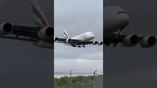 Jumbo Landing🔥Emirates Airbus A380 Toronto YYZ