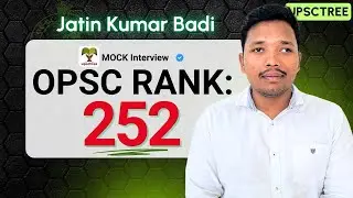 Jatin Kumar Badi - Rank 252  (Topper's Mock Interview - OPSC / OAS Mock Interview) #OAS #OPSC
