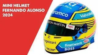 Casco Mini Helmet 1:2 Fernando Alonso 'Aston Martin 2024'