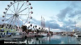 Barcelona Street walk - December christmas 2025  - 4K