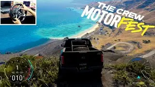 Ford Raptor Hill Descent: Crew Motorfest Adventure with Thrustmaster T248 Steering Wheel