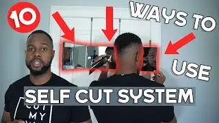 10 различных способов использования зеркала Self Cut System для самостоятельной стрижки волос у м...