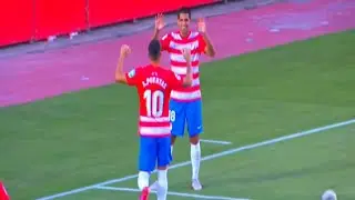 GOL DE LUIS ABRAM CON EL GRANADA ANTE EL MALAGA