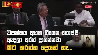 විපක්ෂය අහක තියෙන තොප්පි ඇදලා අරන් දාගන්නවා මට කරන්න දෙයක් නෑ...