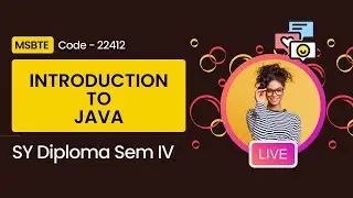 Introduction to JAVA | SY DIPLOMA | ONLINE LECTURE | SEM 4 | V2V EdTECH LLP