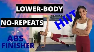 40 Min Resilient Lower Body Workout with Dumbbells | No Repeats| Abs Finisher| Super Sweaty