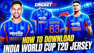 CRICKET 26 - Team India LATEST T20 World Cup JERSEY 2026 | 2 Easy Methods