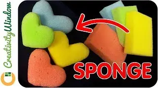 DIY 3D Heart Using Kitchen Sponge