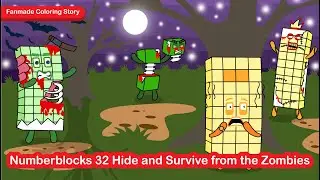 Numberblocks 32 Hide and Survive from the Zombies  | Numberblocks Fanmade Coloring