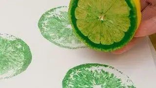 Craft ideas | vegetable printing | lemon printing | printing  #day25#bj#bruhathijashvithaartsworld