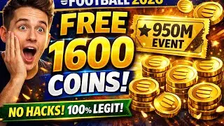 How To Get FREE 1600 Football Coins in eFootball 2026 | 950M Downloads Campaign Guide