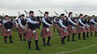 Shotts and Dykehead Caledonia at the 2019 British Pipe Band Championships at Paisley