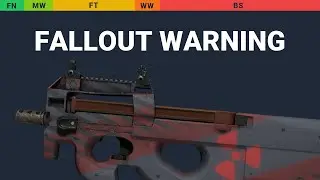 P90 Fallout Warning - Skin Float And Wear Preview