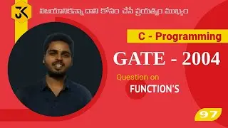 97 || GATE CSE 2004 || C Programming || Question on functions - Program Tracing &ndash; Debugging