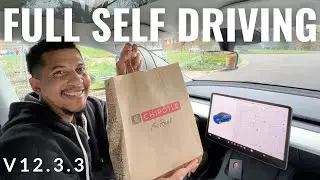 Tesla Full Self Driving (Supervised) v12.3.3: A Trip to Chipotle!