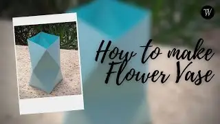how to make flower vase with paper | Very easy way to make flower vase |
