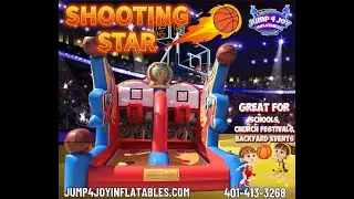 SHOOTING STARS BASKETBALL GAME FROM JUMP 4 JOY INFLATABLES 401-413-3268