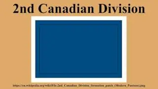 2nd Canadian Division