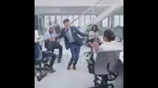 business man dancing stock video