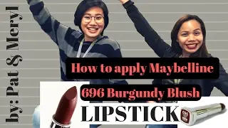 Как наносить помаду Maybelline 696 Burgundy Blush