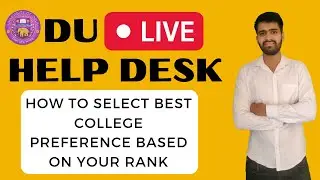 Delhi University live query session for college preferences and college predictions based on Ranks.
