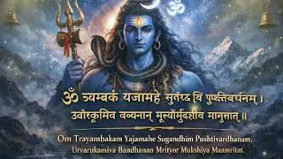 ॐ त्र्यम्बकं यजामहे | Maha Mrityunjaya Mantra | Powerful Shiva Healing Chant | 108 Times | शिव मंत्र