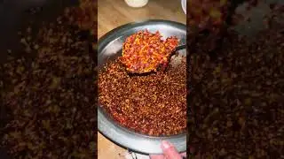 Spicy chilli pickle with rosted meat #(luktir)in local language 😋🥵