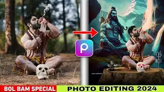Bol Bam Photo Editing 2024 | Kaise Karen Bol Bam Photo Editing 😲 Sawan Special Photo Editing