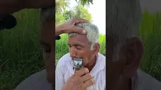 Asmr shaving with old barber #shaving #shavingcream #asmr #classicshaving #woodshavings