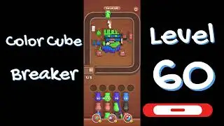Color Cube Breaker Level 60 Gameplay 🎮 | Smash Cubes Puzzle Game | Go Answer