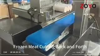 Frozen Meat Cutting with a Single Blade Cutting Back and Forth