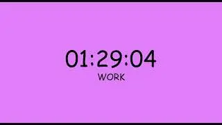 25/5 Pomodoro Silent Countdown for Serious Work - Three Full Rounds