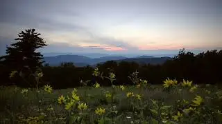 Hazeltop Overlook at sunset, Shenandoah National Park