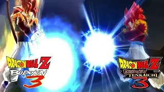 Gogeta SSJ4 COMPARISON | Budokai 3 vs Budokai Tenkaichi 3. (x100 Big Bang Kamehameha)